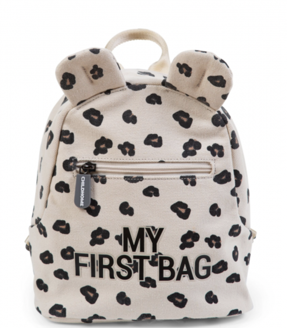 Levně CHILDHOME DĚTSKÝ BATOH MY FIRST BAG CANVAS LEOPARD