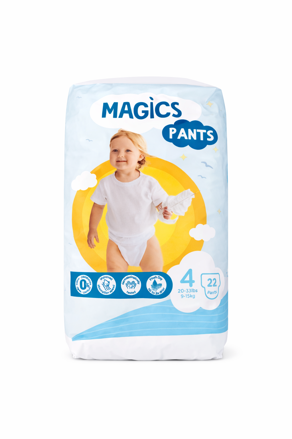 Levně Kalhotkové plenky Magics vel.4 Maxi 9-15 kg, 22 ks