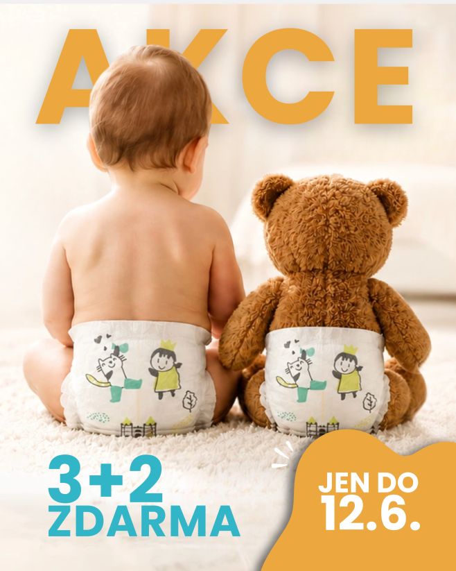 Zásoba plenek na delší dobu? Teď je ten správný čas!!! Od 8.6. do 12.6. platí akce na plenky FLASH BabyCharm: při nákupu 5...