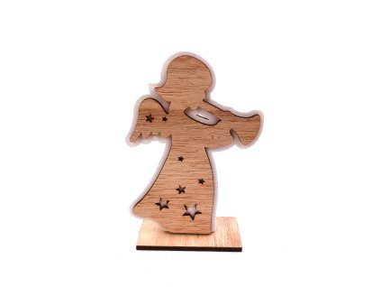 152150 drevena vanocni dekorace andilek 15 cm