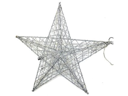 153260 vanocni svitici dekorace hvezda 16 cm stribrna