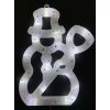 Svítící LED sněhulák - různé velikosti (Osvětlení 30 cm (studená bílá))