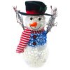 152213 svitici vanocni dekorace snehulak v klobouku 55 cm