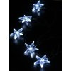 Vánoční světelný řetěz ve tvaru hvězdy - 4 barvy (Osvětlení Barevná 6m - 50 led diod)