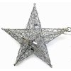 153272 vanocni svitici dekorace hvezda 39 cm stribrna se trpytkami