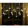 Vnitřní vánoční LED závěs - Vločky (90 LED) (Osvětlení Teplá bílá)