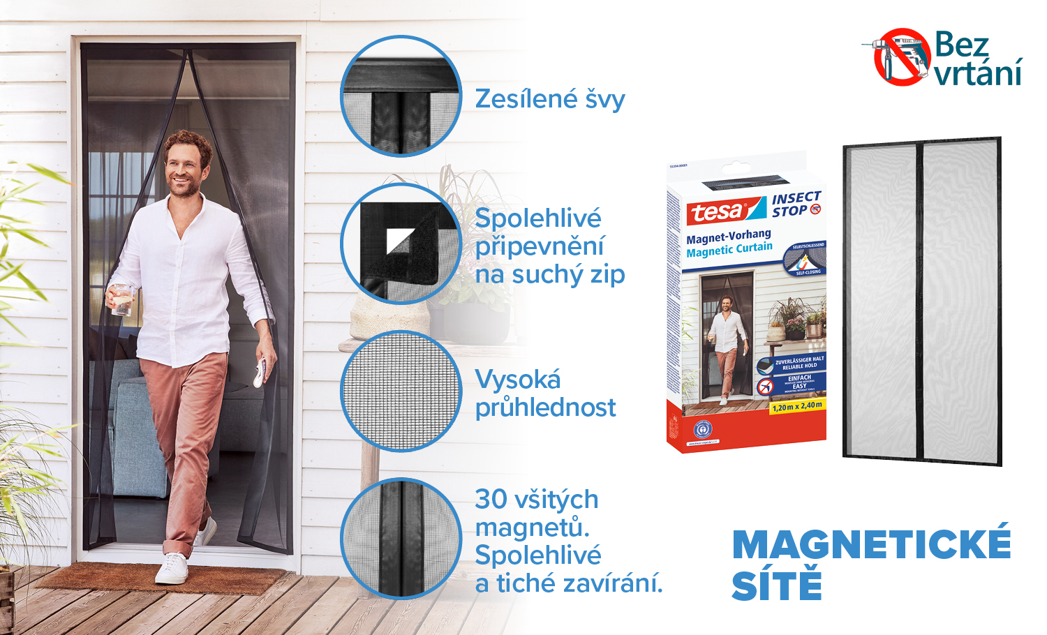 Skvělá síť do dveří na magnet