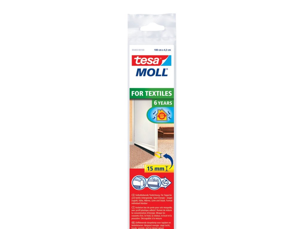 1581 tesamoll tesnici lista pod dvere bila 1m x 43mm