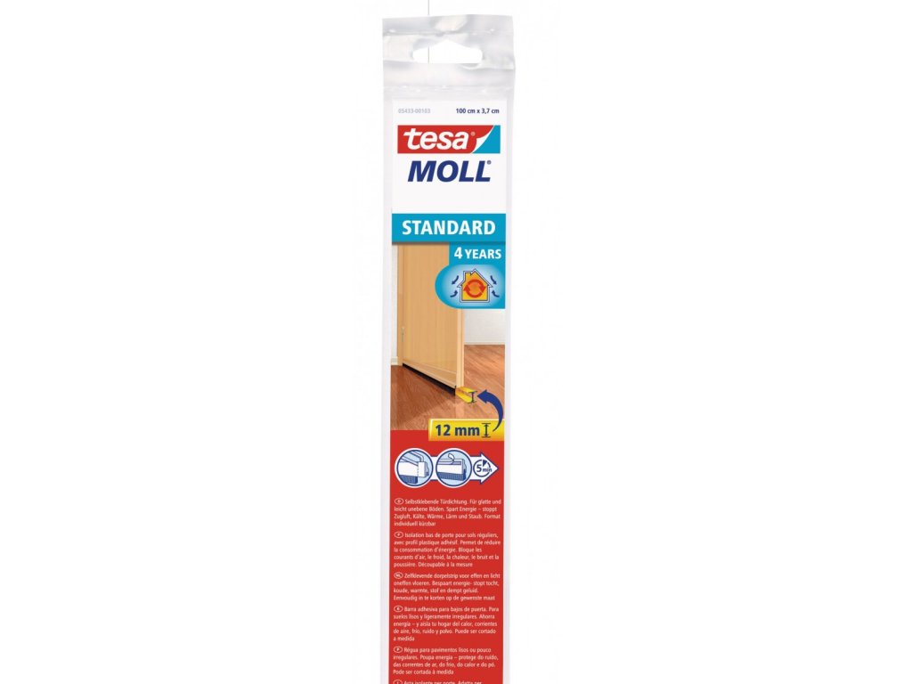 1629 tesamoll kartacova lista pod dvere na hladke povrchy dlazba parkety bezova 1m x 12mm