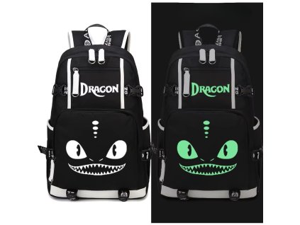 Batoh Bezzubka svítící ve tmě černý