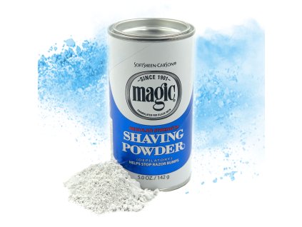 Puder do golenia Magic NIEBIESKI, bezzapachowy, do włosów normalnych i grubych