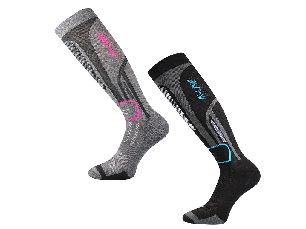 podkolenky In-line (Barva šedá melé/růžová, Velikost 35-38 (23-25))