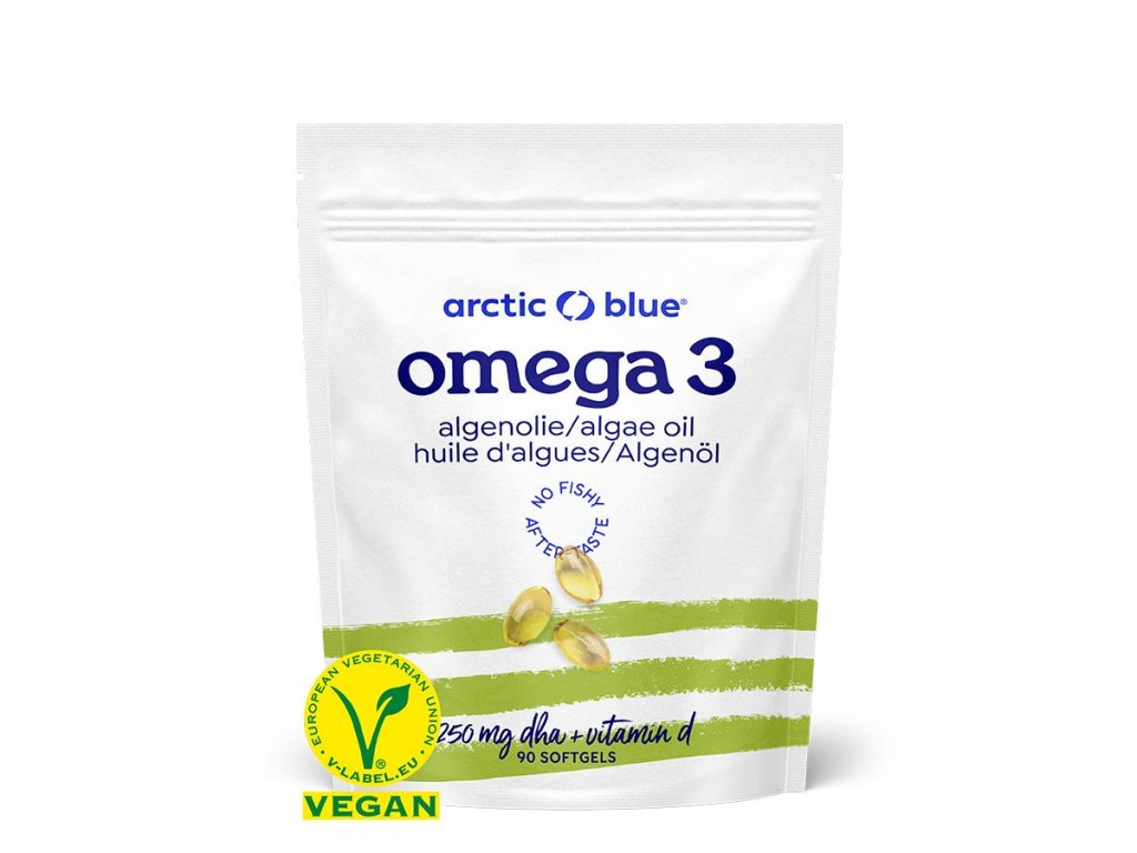Vegan Omega 3 Algae 90 kapslí (250mg DHA & Vitamin D 400IU) (Varianta Vegan Omega 3 Algae 90 kapslí (250mg DHA and Vitamin D 400IU))