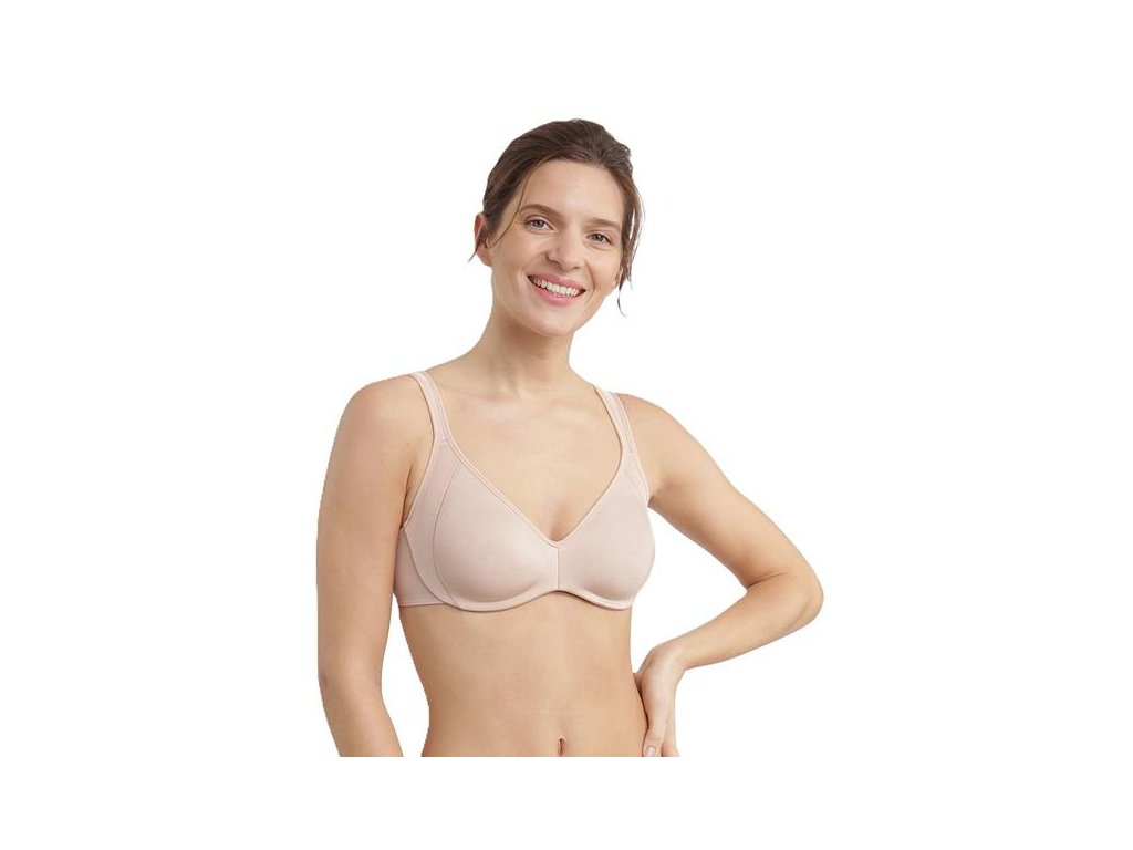 DIM GENEROUS MINIMIZER BRA - Dámská zmenšující podprsenka s kosticemi - tělová (Velikost 75 C)