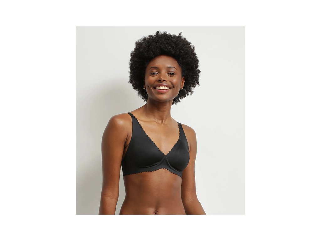 DIM TRIANGLE BODY TOUCH BRA - Dámská podprsenka s kosticí - černá (Velikost 75 B)