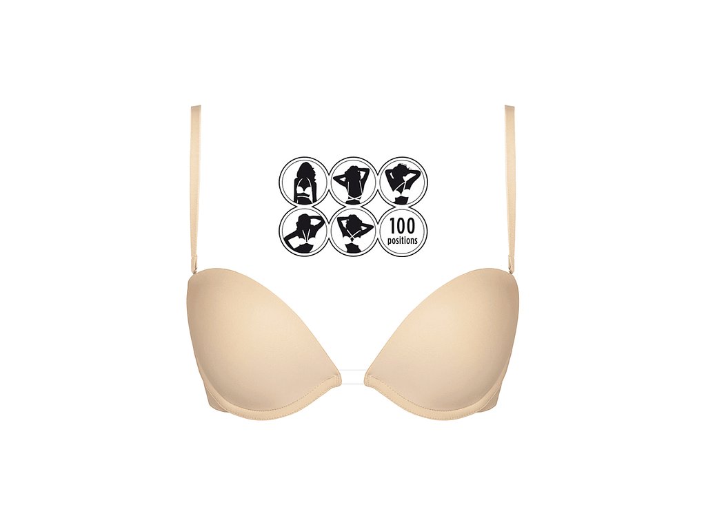 WONDERBRA MULTIWAY BRA - Podprsenka s mnoha možnostmi řešení ramínek - tělová (Velikost 75 B)