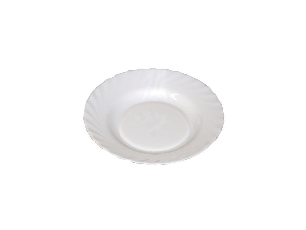 talíř hluboký skleněný EBRO 23,5cm BÍ