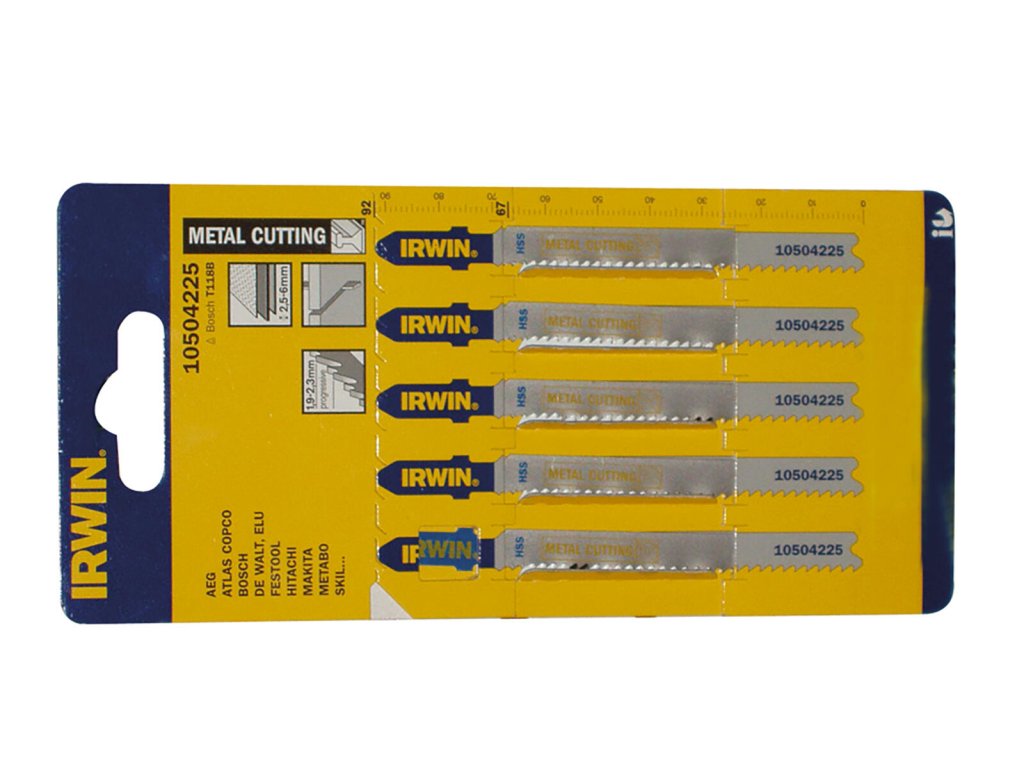 list pil.přím. sada HSS-T118B 92 kov (5ks) IRWIN