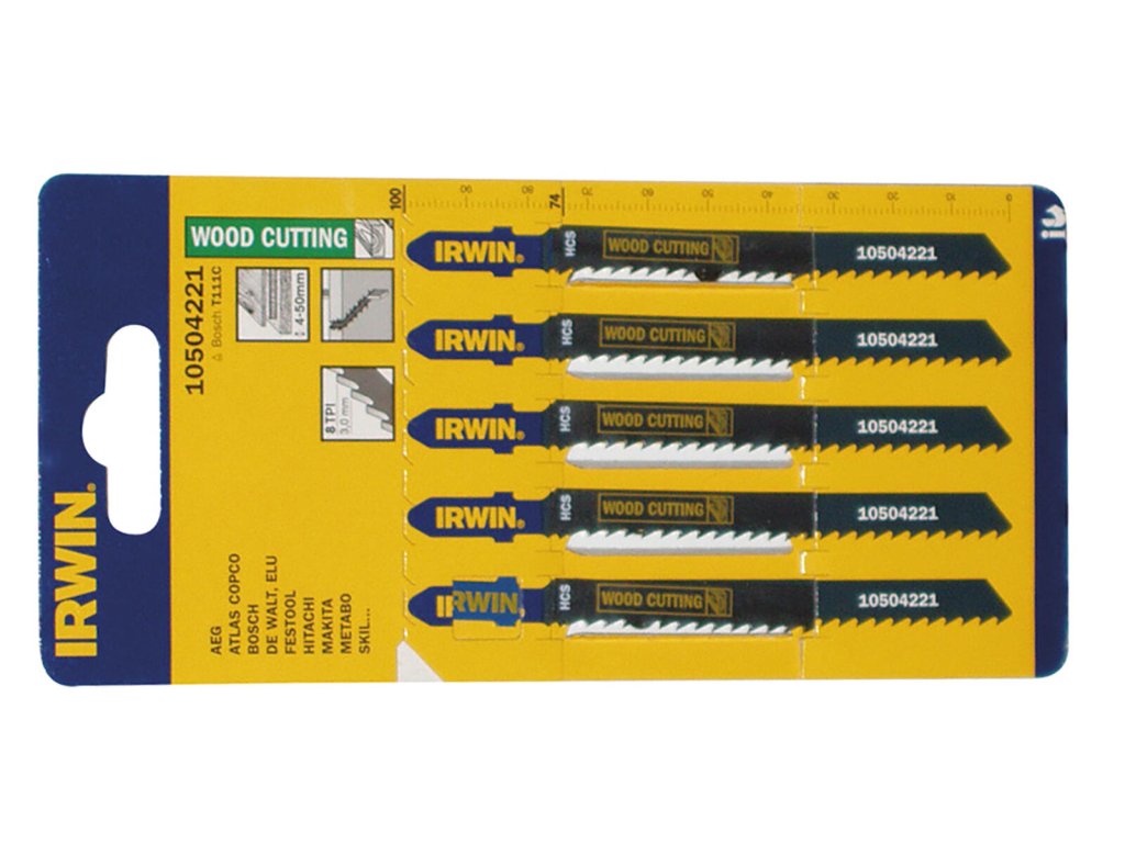 list pil.přím. sada HCS-T111C 100 dřevo,PH (5ks) IRWIN