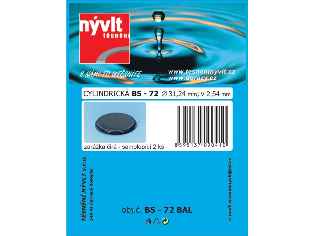doraz samolep.cylindr.pr.31,2x2,5mm TRA BS-72 (2ks)