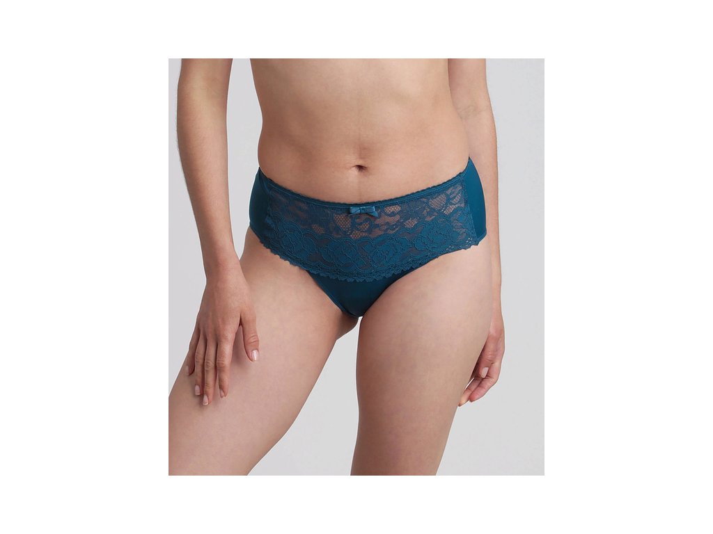 PLAYTEX FLOWER ELEGANCE RCS MIDI BRIEF - Dámské krajkové kalhotky - modrá (Velikost S)
