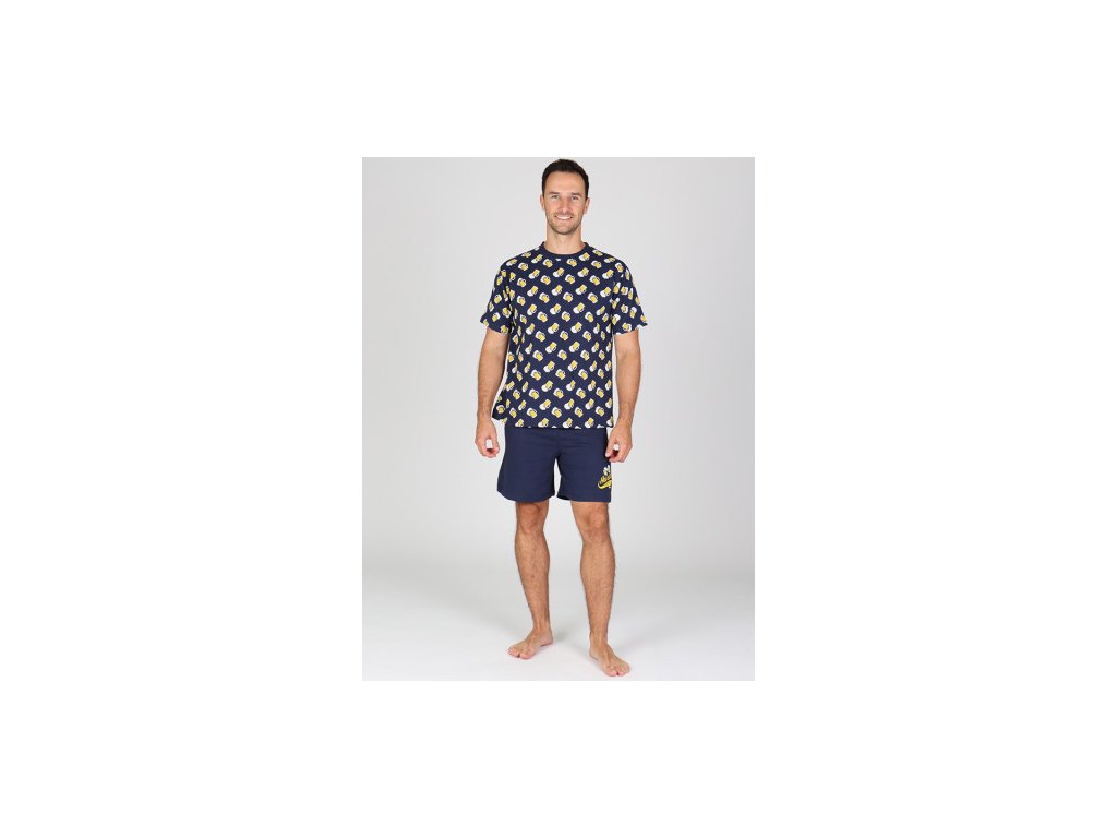 Pánské krátké pyžamo P KOSMO s pivním potiskem (Velikost L)