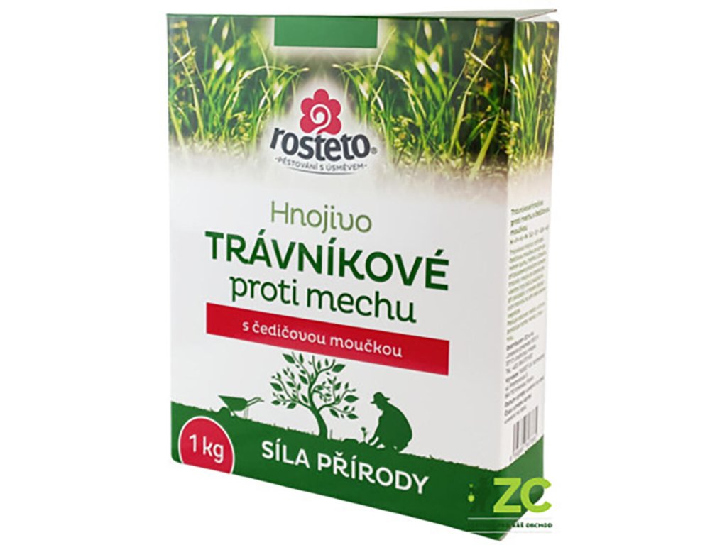 hnojivo ROSTETO s čedičovou moučkou trávníkové proti mechu 1kg