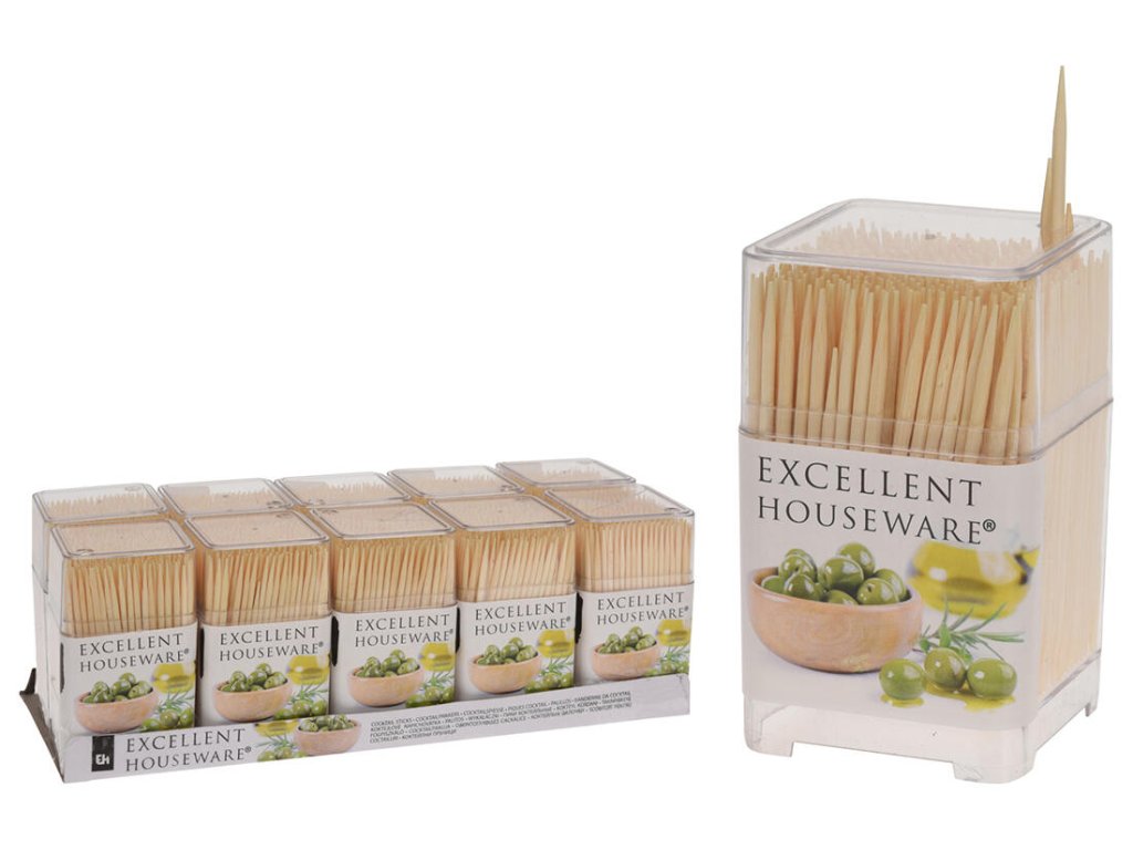 párátka kulatá oboustr.bambus (450ks) + PH box čtverc.