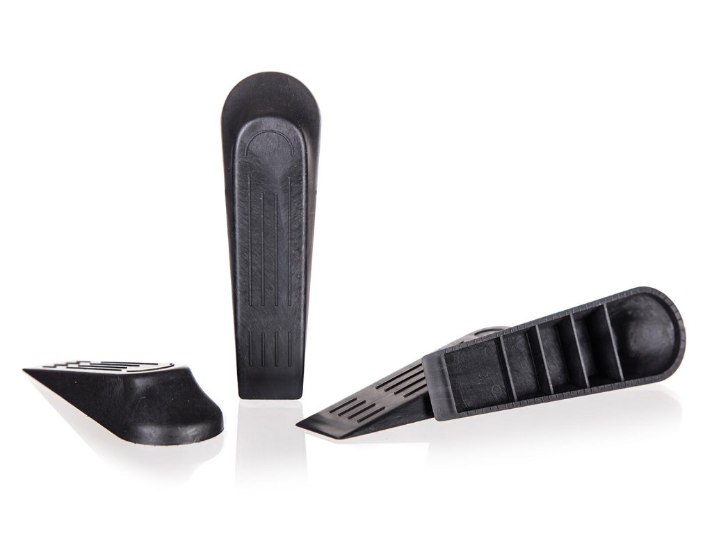 zarážka dveřní klínek 11,5x2,5cm PH ČER (4ks)