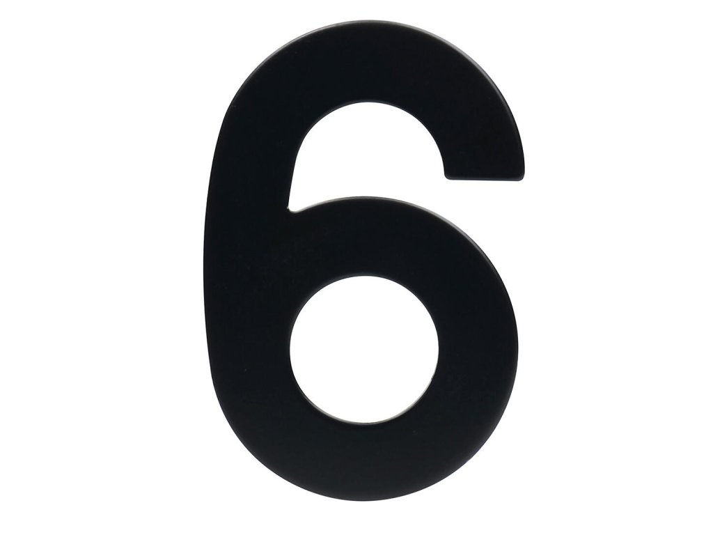 číslo domovní č.6 95mm nerez ČER