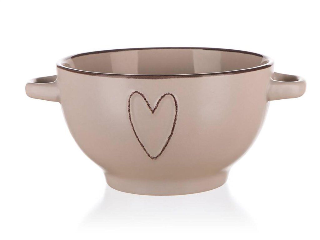 miska 14cm HEART keramická mix barev