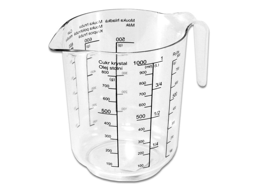 odměrka 1l s potiskem PH TRA P