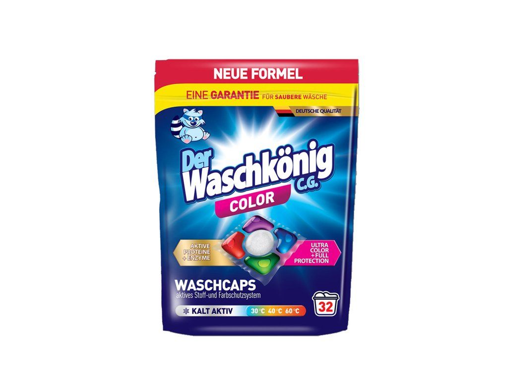 tablety prací WASCHKÖNIG COLOR 0,6kg, 32 dávek
