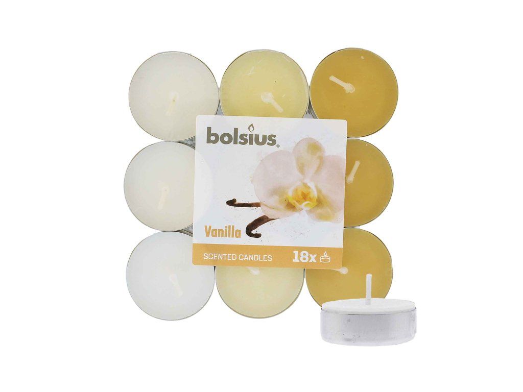 bolsius scented tealights vanilla 4h