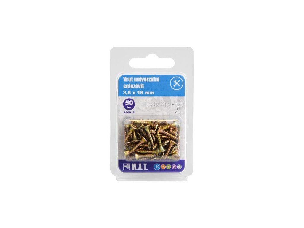 vrut un.celozávit 3,5x 16mm ZZ (50ks)