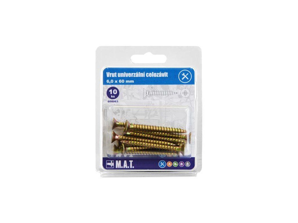 vrut un.celozávit 6,0x 60mm ZZ (10ks)
