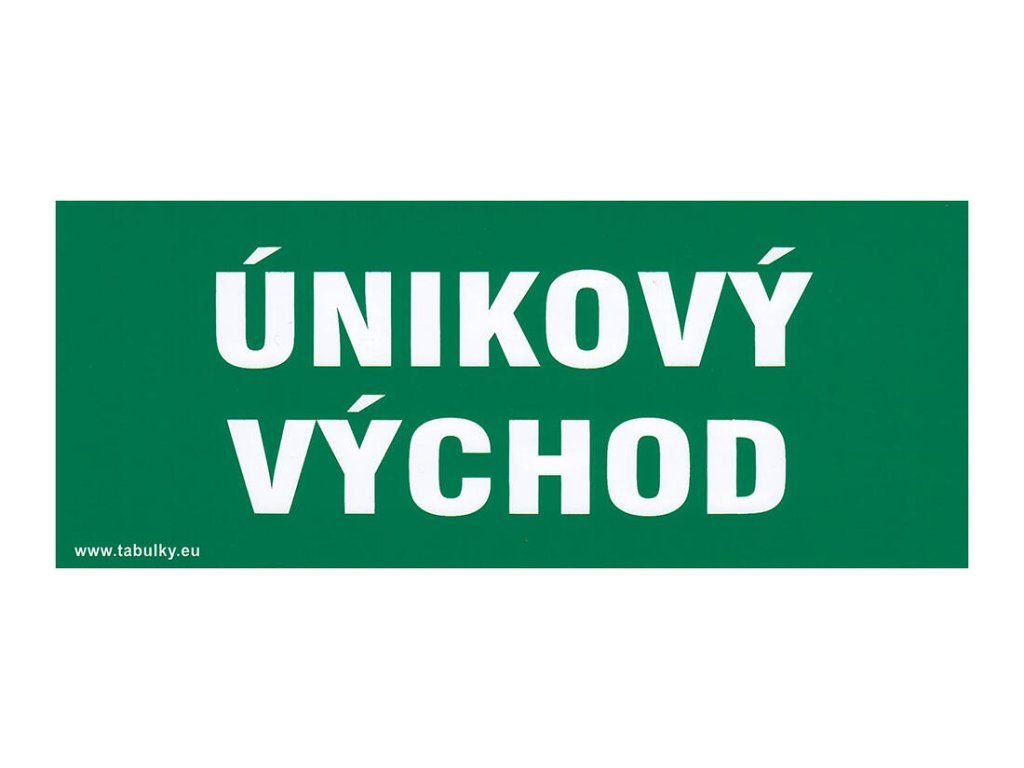 tabulka - ÚNIKOVÝ VÝCHOD 210x87mm samolepicí