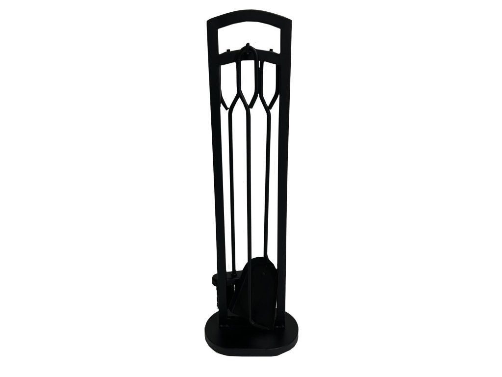 nářadí krb. v.70cm, ČER kov, sada 3díl. se stojánkem