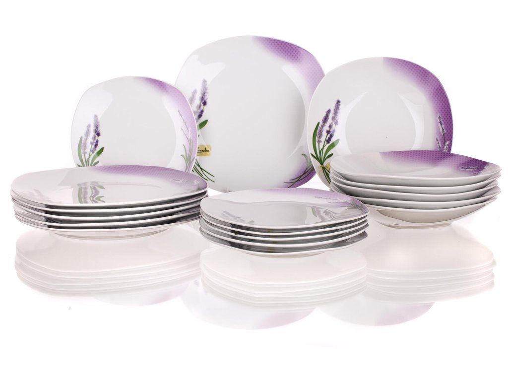 sada jídelní LAVENDER square 18díl. porcelánová