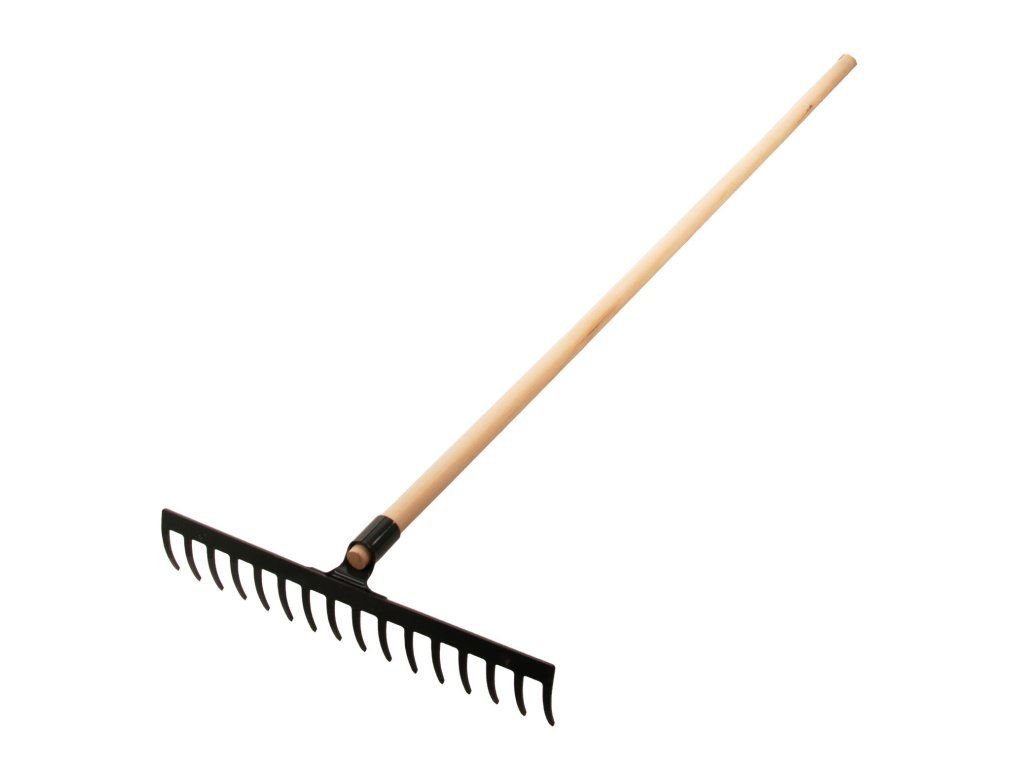 hrábě 16z d.45,5cm ocel S NÁSADOU 150cm PROFI