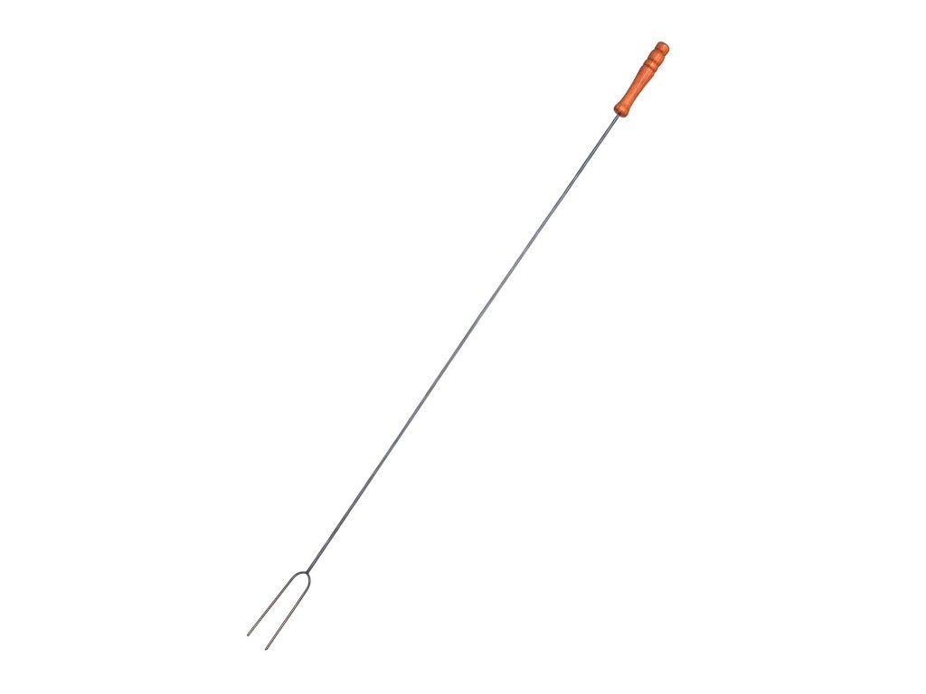 vidlice opékací 97cm nerez, dřev.rukojeť