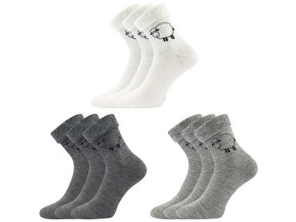 ponožky Ovečkana (Barva sv.šedá melé, Velikost 35-38 (23-25))
