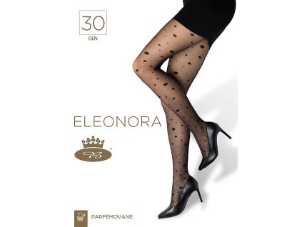 punčochové kalhoty vzorované Eleonora 30 DEN (Barva nero, Velikost M.)