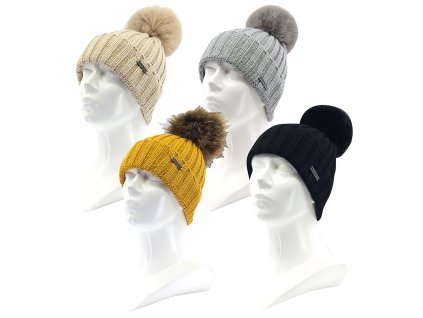 pletené čepice Koranda (Barva hořčicová, Velikost uni)