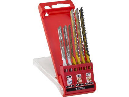 Pilové listy pro přímočaré pily JIG SAW BLADE SET 6 PCS,PL.BOX