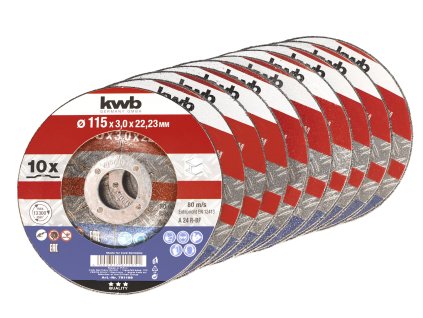 Kotouč řezný na úhlovou brusku 10 DEPR.METAL CUT.DISCS 115