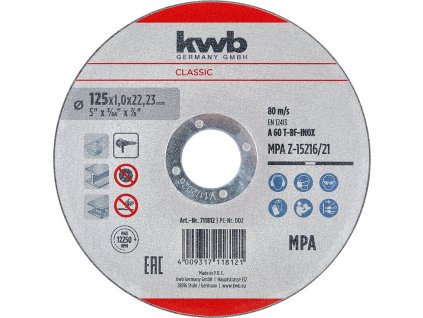 Kotouč řezný na úhlovou brusku Cut Disc Thin 125x1,0