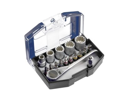 Set bitů SOCKET/BIT-BOX+BELT CLIP 17PCS