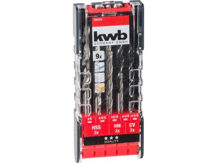 Sety vrtací COMBI DRILL CASS. 9PCS PWRBOX