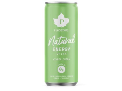 Natural Energy Drink 330 ml (Varianta green apple (Energetický nápoj - zelené jablko))